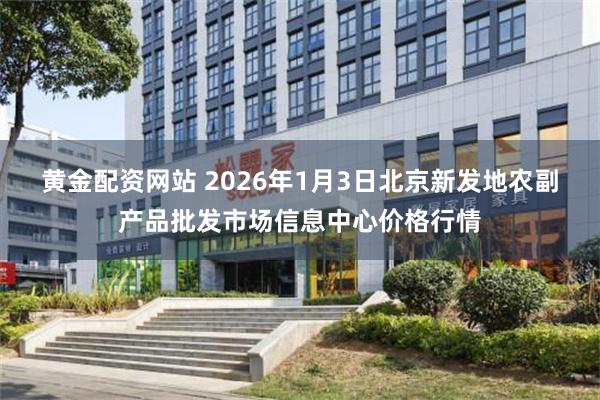 黄金配资网站 2026年1月3日北京新发地农副产品批发市场信息中心价格行情